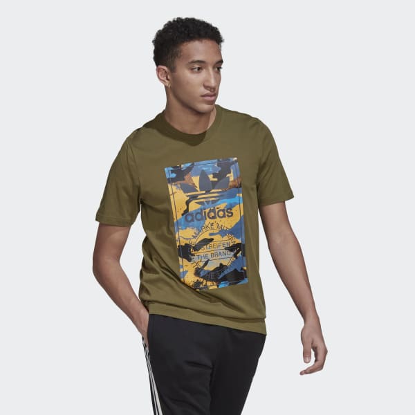 Verde Remera Estampada Camo XR209