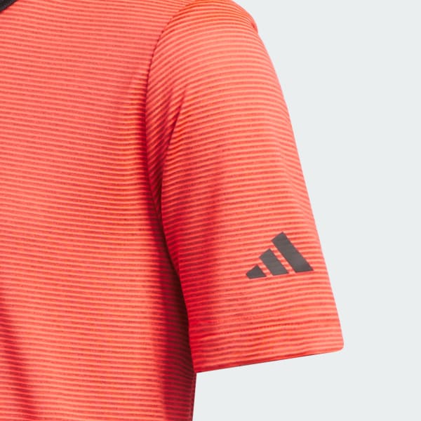 สีแดง เสื้อโปโลแขนสั้นลายทางออตโตมันสำหรับเด็ก