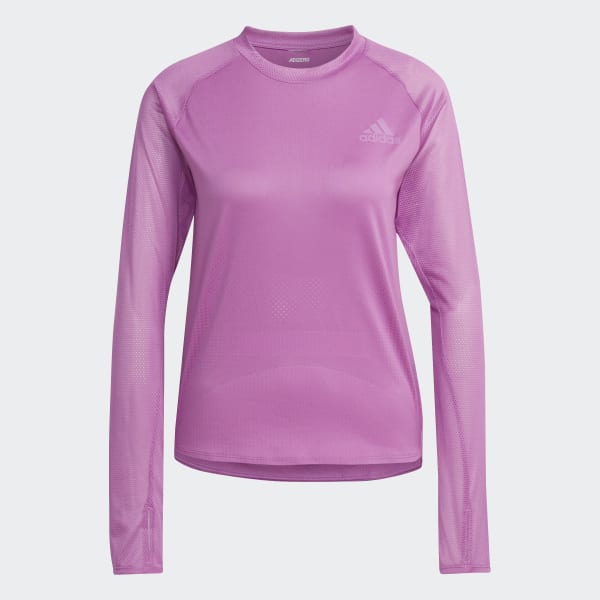 Lila Parley Adizero Long Sleeve Running T-Shirt IE341
