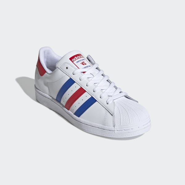 Superstar Cloud White, Blue & Red Starting Five Shoes | adidas US