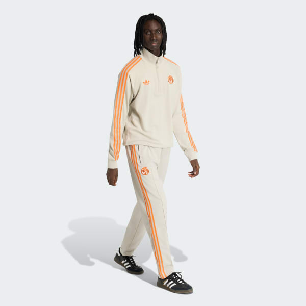 Beige Haut à demi-zip FC Bayern Originals