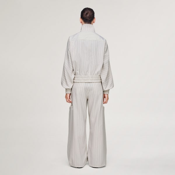 Wit Y-3 Pinstripe Sport Uniform Blouson