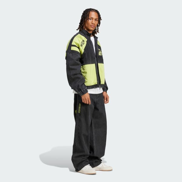 Adidas pants and jean jacket cheap