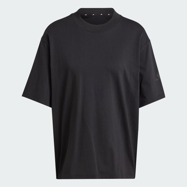 Black Essentials Contemporary Logo Boyfriend Tee