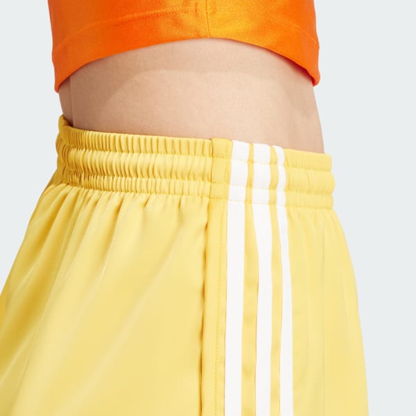 Adidas yellow outlet satin shorts