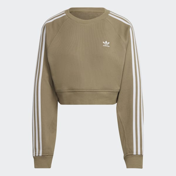 Groen Adicolor Classics Quilted Cropped Sweatshirt M3661