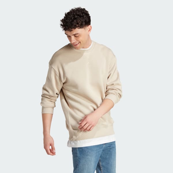 adidas All SZN Fleece Sweatshirt - Beige | adidas UK