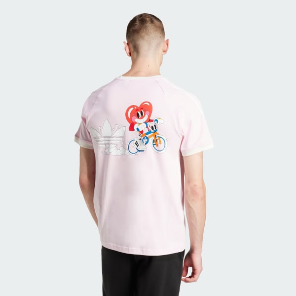 สีชมพู เสื้อยืด adidas Originals