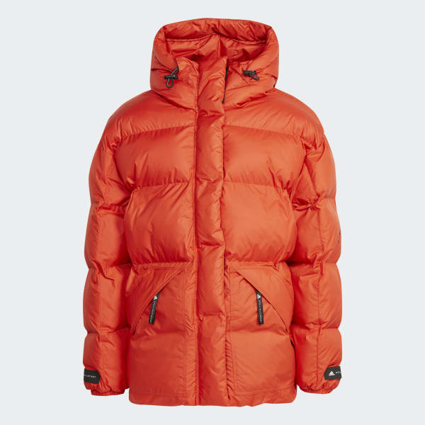 adidas by Stella McCartney Mid-Length Padded Winter Jacket - Orange ...