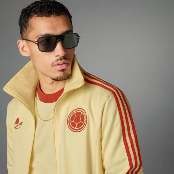 adidas Men's Soccer Colombia Beckenbauer Track Top - Yellow adidas US