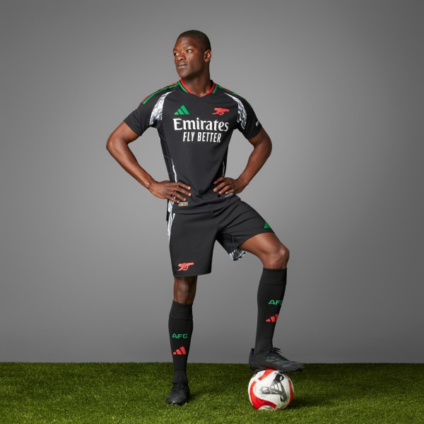 Noir Maillot Extérieur Arsenal 24/25 Authentique 