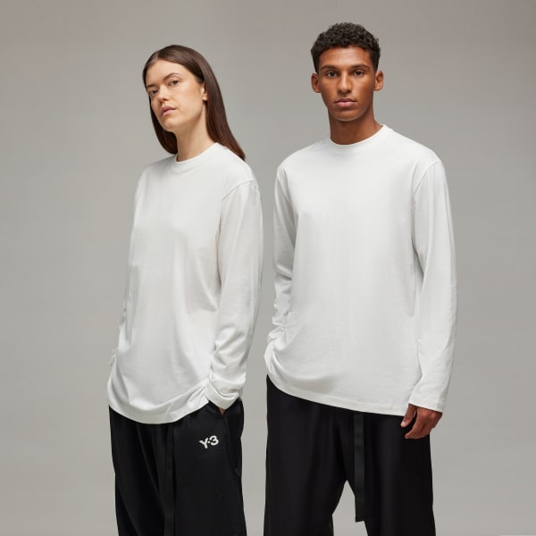 ホワイト Y-3 GRAPHIC LONG SLEEVE TEE
