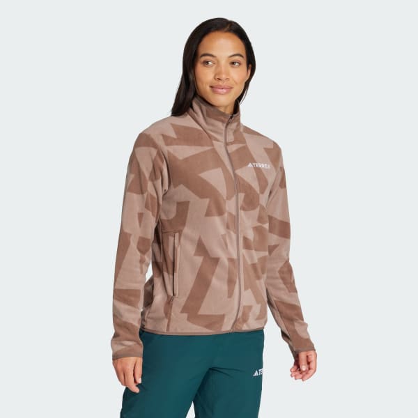 Brun Terrex Multi Printed Full-Zip Fleece Jacka