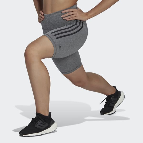 adidas Optime Trainicons 3-Stripes Bike Short Leggings - Grey | Women's  Training | adidas US