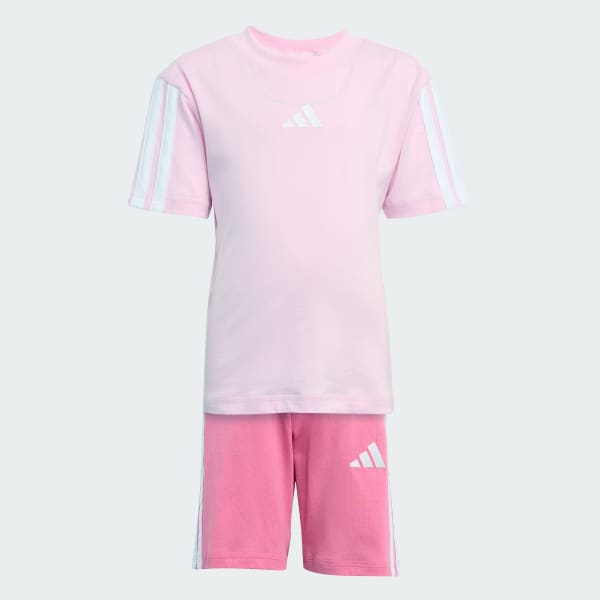 Rosa Conjunto Playera Essentials Niños