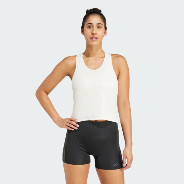 Blanco Camiseta de tirantes Power Reversible Tight Fit 3 bandas