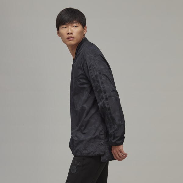 Nero Y-3 3-Stripes Long Sleeve Tee