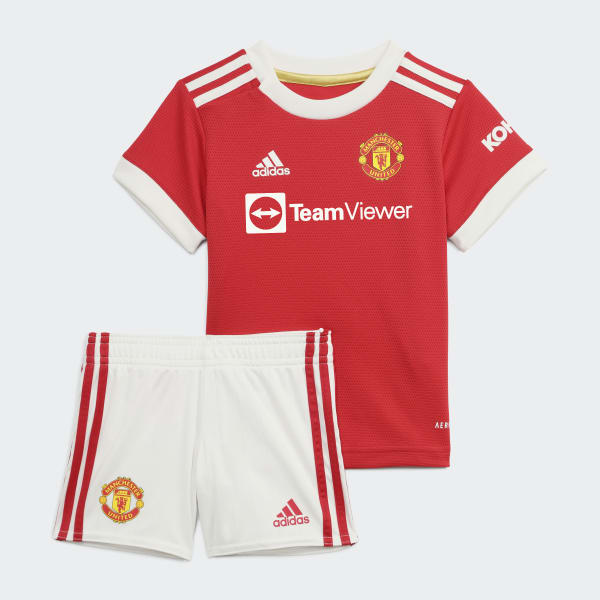 Adidas Manchester United 21 22 Home Baby Kit Red Adidas Uk
