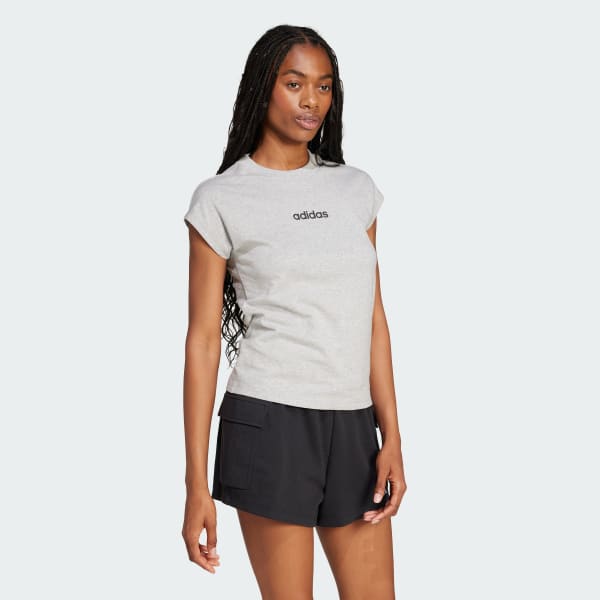 Grey Essentials Linear Cotton Tee