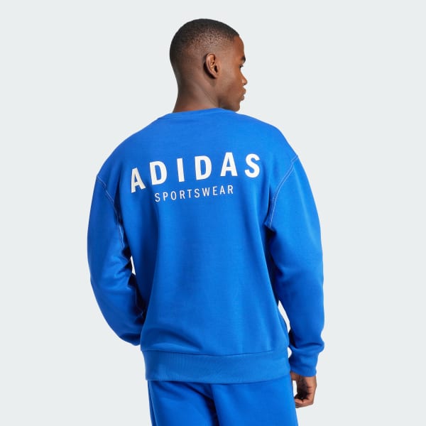 adidas ALL SZN Fleece Graphic Sweatshirt - Blue | adidas India