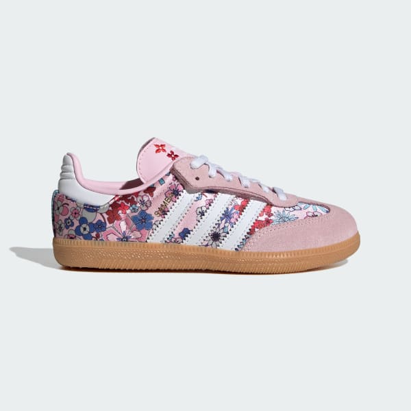 Ροζ ΠΑΠΟΥΤΣΙΑ ADIDAS LIBERTY LONDON SAMBA OG ΜΕ ΑΝΕΤΟ ΚΛΕΙΣΙΜΟ ΚΑΙ ΕΛΑΣΤΙΚΑ ΚΟΡΔΟΝΙΑ