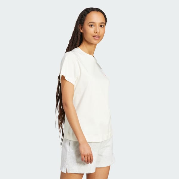 White Cat Patch Graphic Tee