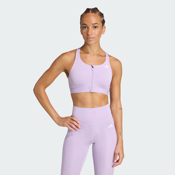 Purple PrimeLiftreact Training Medium Support Zip Bra