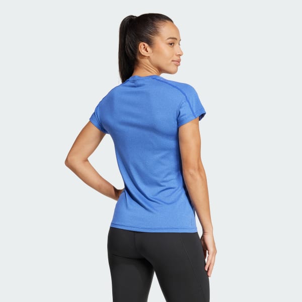 Azul Camiseta Minimalista AEROREADY Train Essentials Cuello en V