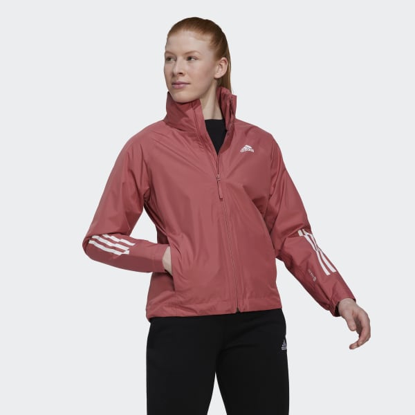 adidas BSC 3-Stripes RAIN.RDY Jacket - Red | Free Shipping with adiClub ...