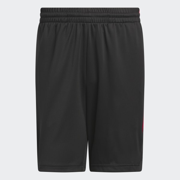 Schwarz Legends 3-Streifen Basketball Shorts