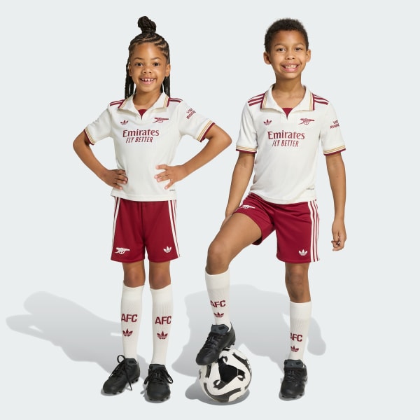 Bialy Zestaw Arsenal 25/26 Third Mini Kids