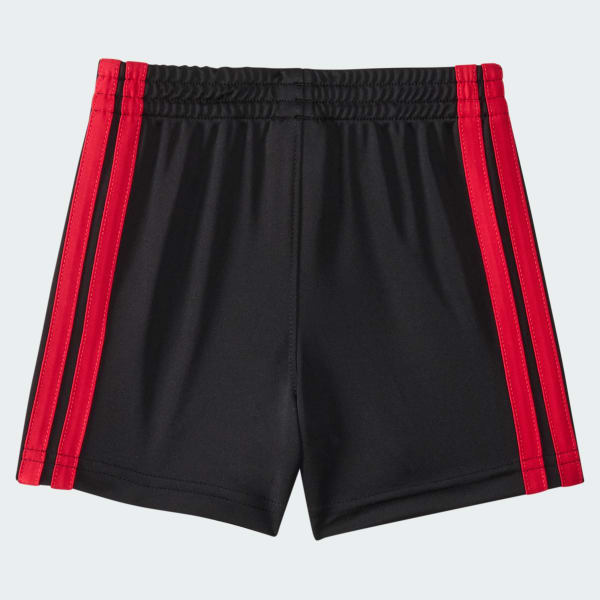 adidas Two-Piece Short Sleeve Raglan Printed Tee and Shorts