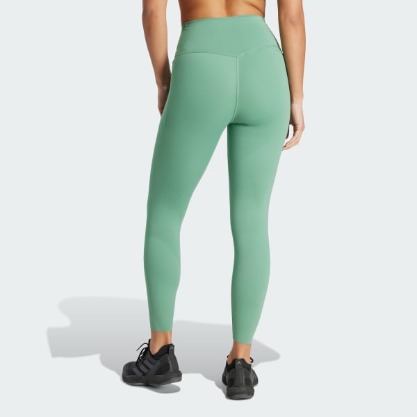 adidas Optime Luxe 7/8 Leggings - Green, Women's Training