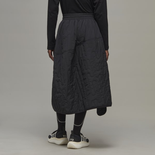 Y-3, Drawstring-hem Quilted-jersey Midi Skirt, Womens