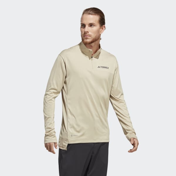 Beige Terrex Multi Half-Zip Long Sleeve T-shirt