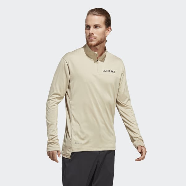Beige Terrex Multi Half-Zip Long Sleeve Tee