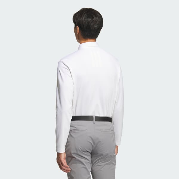 สีขาว เสื้อโปโลแขนยาว