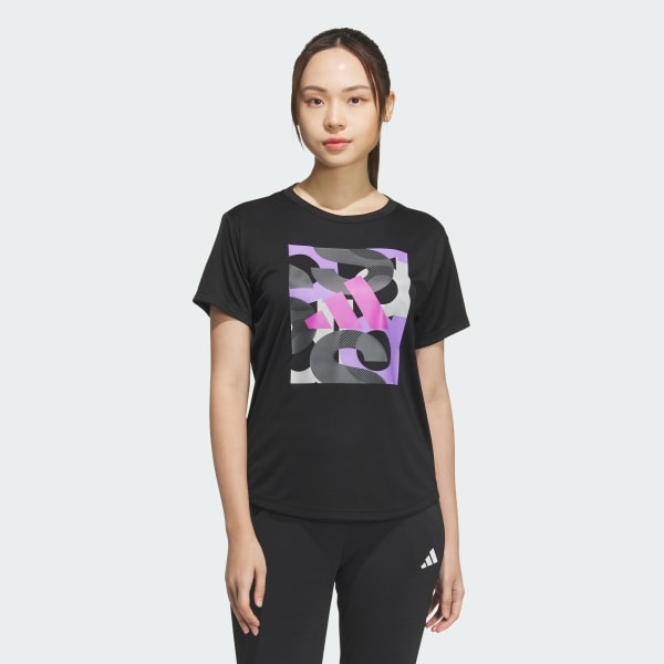 ブラック グラフィック半袖Tシャツ