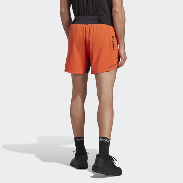 Orange Terrex Agravic Pro Trail Running Shorts