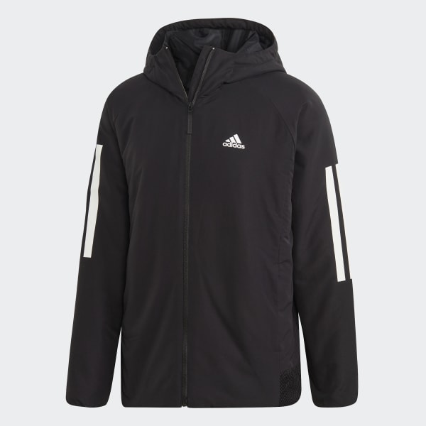 Adidas Bts 3 Stripes Hooded Winter Jacket Black Adidas Us