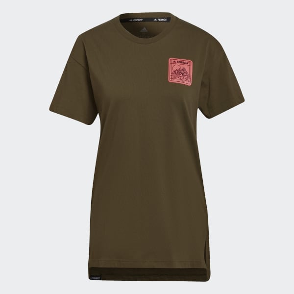 Green Terrex Patch Mountain Graphic T-Shirt CO951