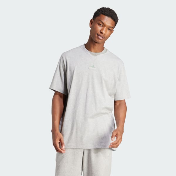 Grey ALL SZN Embroidery Graphic Tee