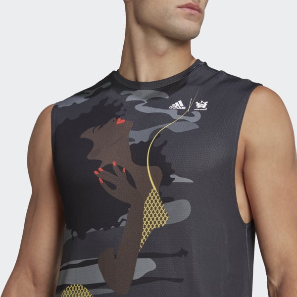 Grijs Tennis New York Mouwloos Shirt (Uniseks) I7803