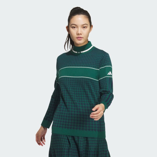 アディダス 【ゴルフ】PRIMEKNIT ハウンドトゥース モックネック