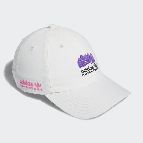 White adidas Adventure Relaxed Strap-Back Hat HLD00