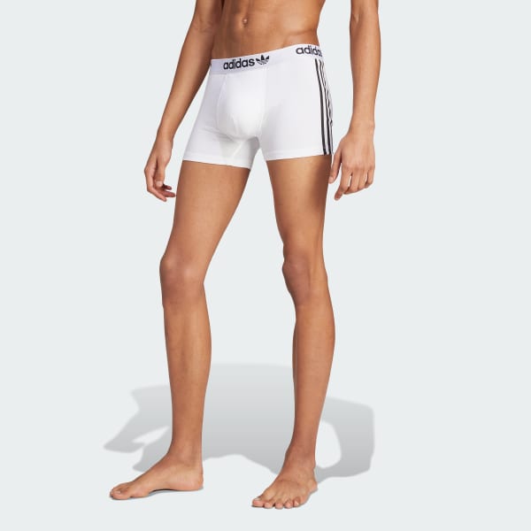 Schwarz Comfort Flex Cotton 3-Stripes Trunk Underwear