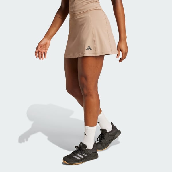 Marrom Shorts-Saia Optime Com Shorts Biker Integrado