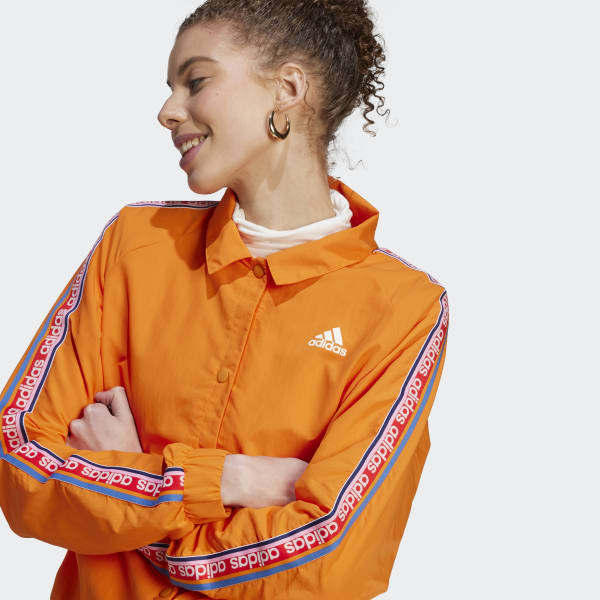 Adidas orange jacket women's hot sale