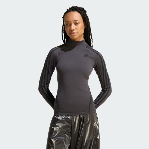 Noir T-shirt manches longues