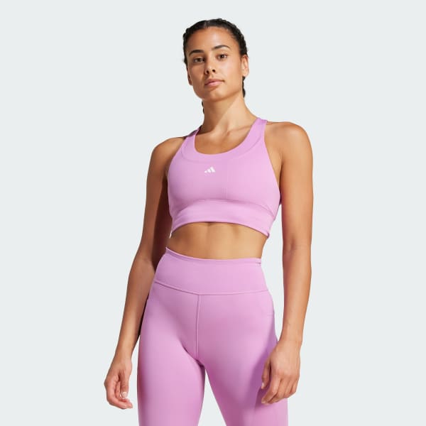 Purpura Top Deportivo Run Pocket Soporte Medio
